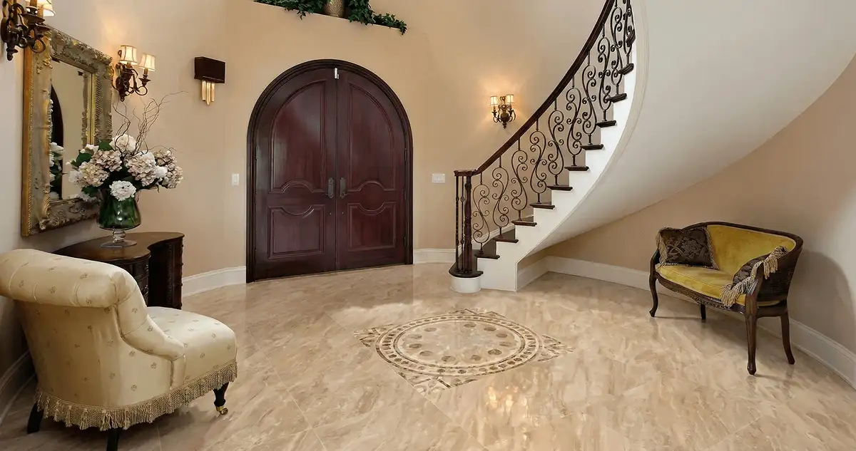 Entrance hall with professionally installed ceramic tile flooring in Lincoln NE