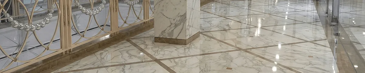 Beautiful marble floor professionally installed in Lincoln, NE