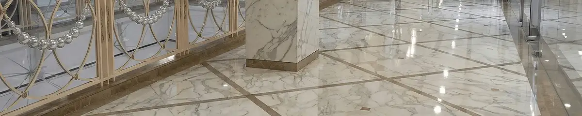 Beautiful marble floor professionally installed in Lincoln, NE